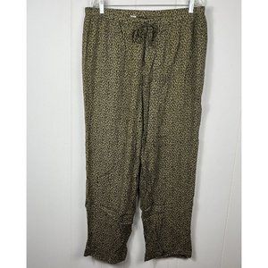 Briggs Women Lounge Pants 2X 35x29 Animal Print Casual Elastic Waist Vtg Sleep